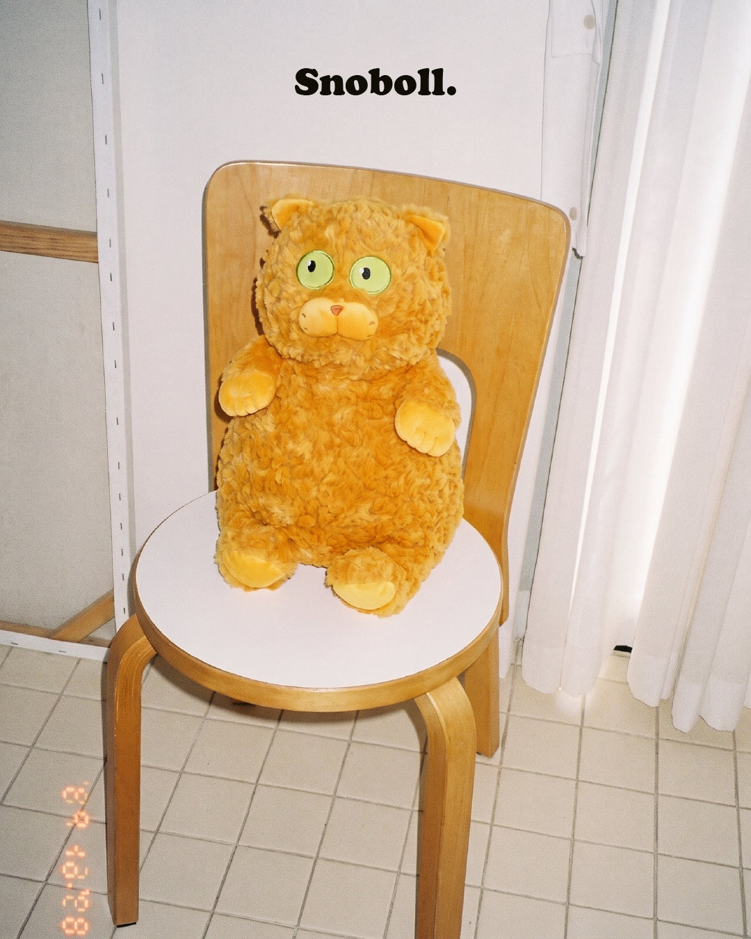 Newton Cat plush toy, lifestyle photo