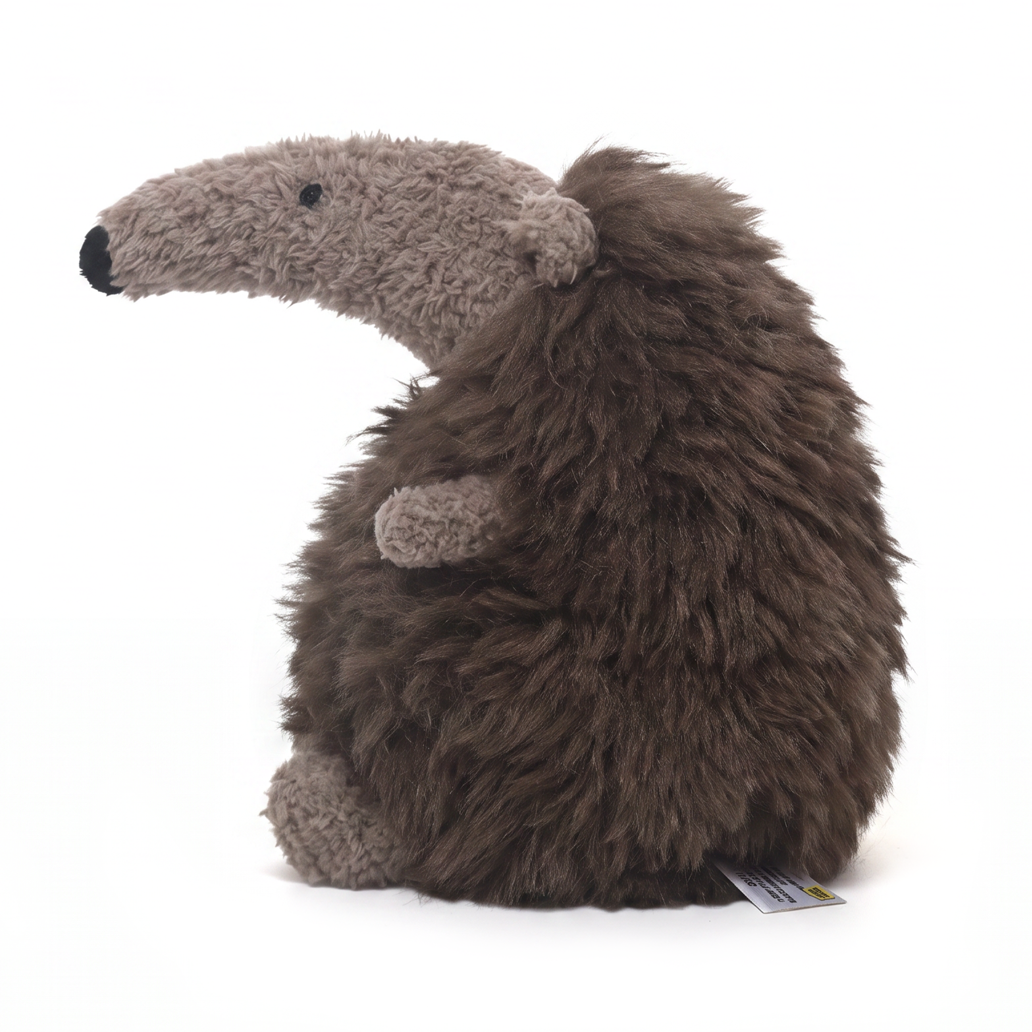Andy Anteaters plush stuffed animal toy, side view
