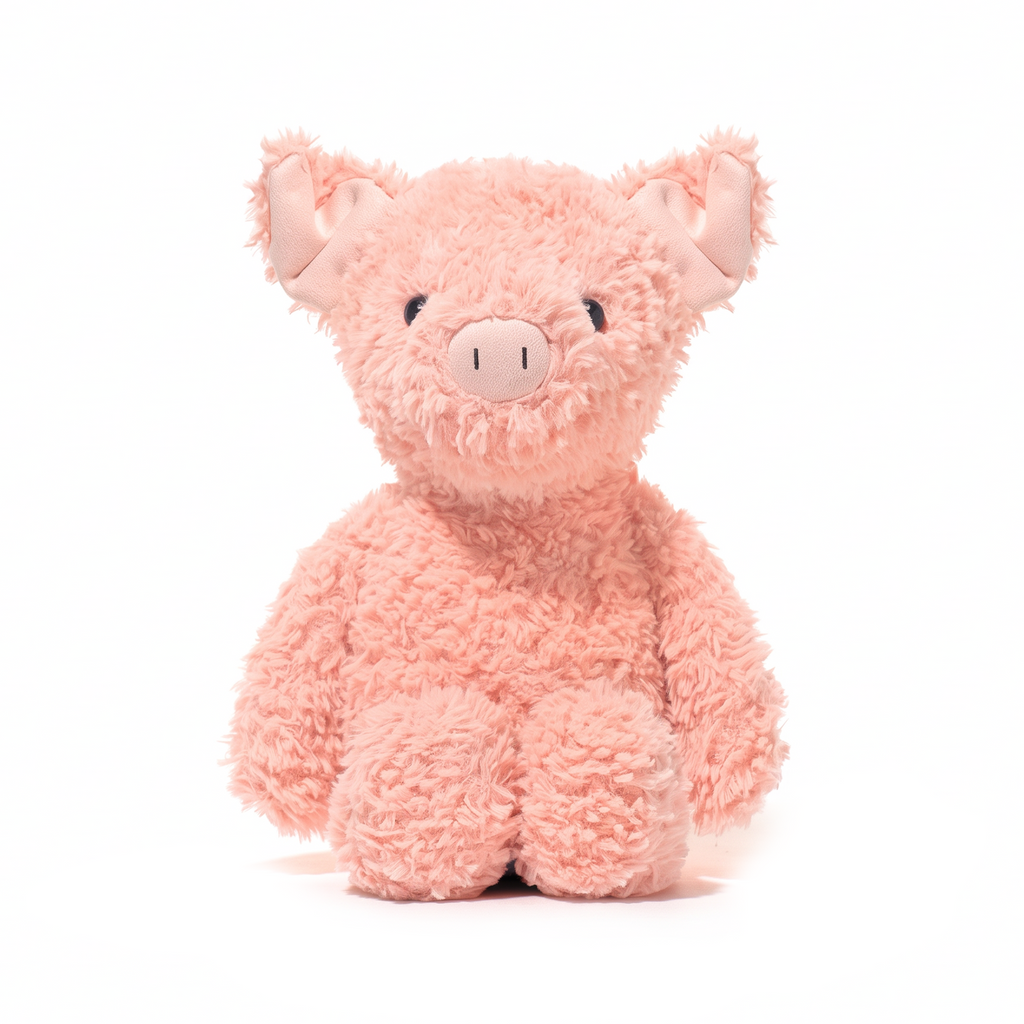 Benny Pig plush stuffed animal toy, front view