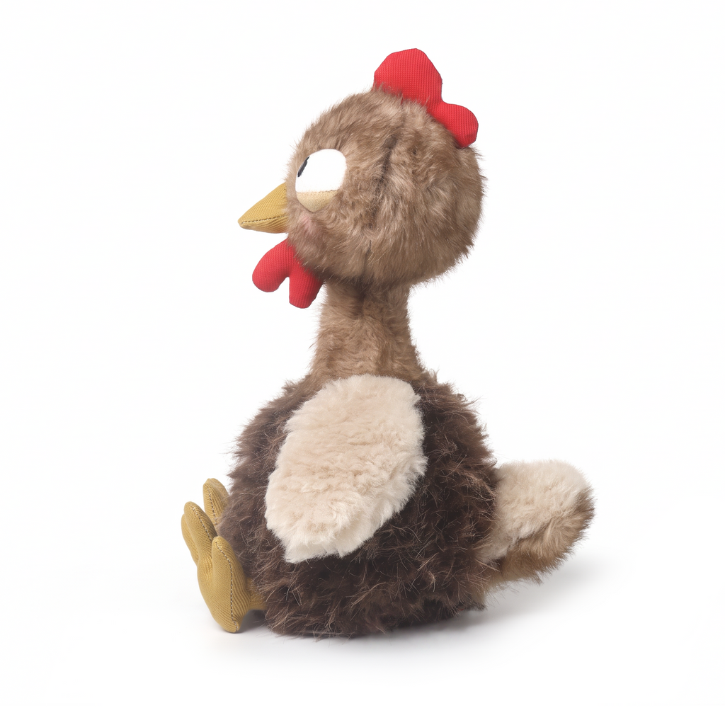 Chicko Chicken plush stuffed animal toy, side view