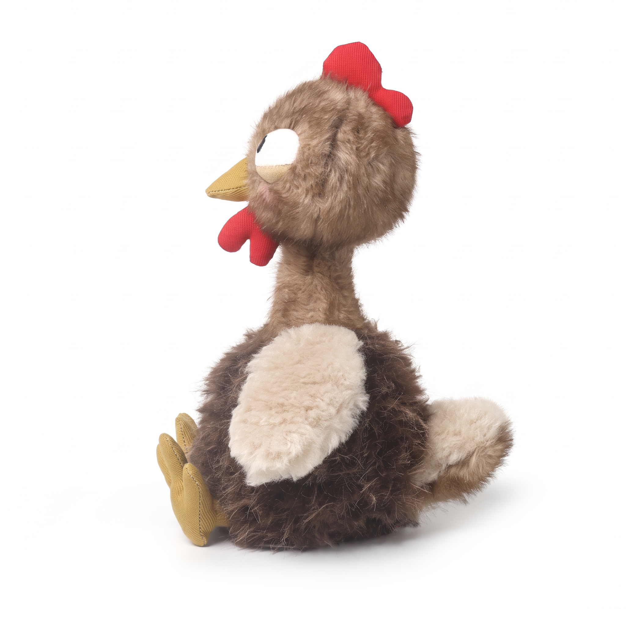 Chicko Chicken plush stuffed animal toy, side view