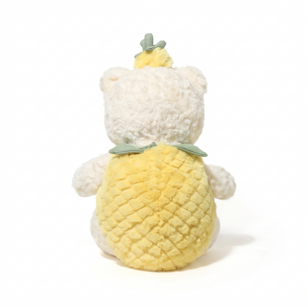 Coco Bear plush stuffed animal toy, 13.8", PP cotton plush, back view