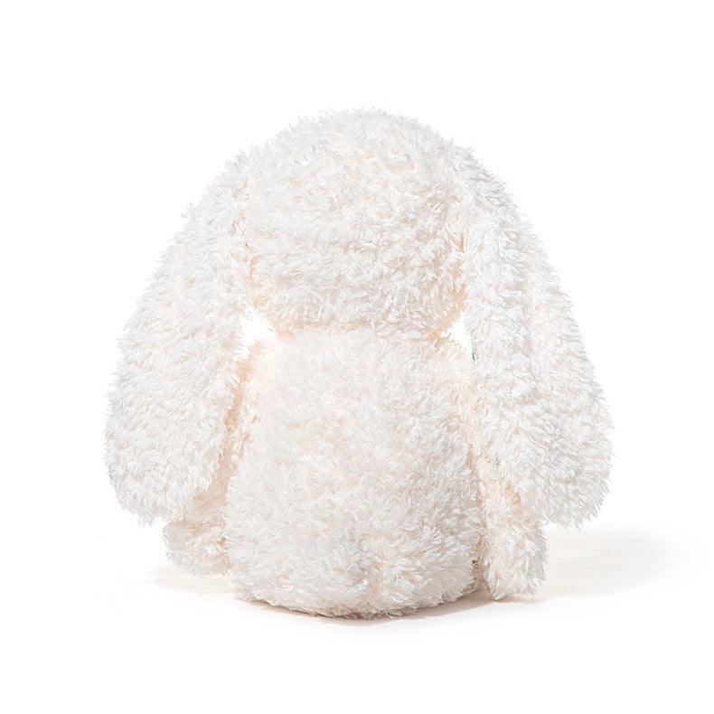 White plush bunny on a white background