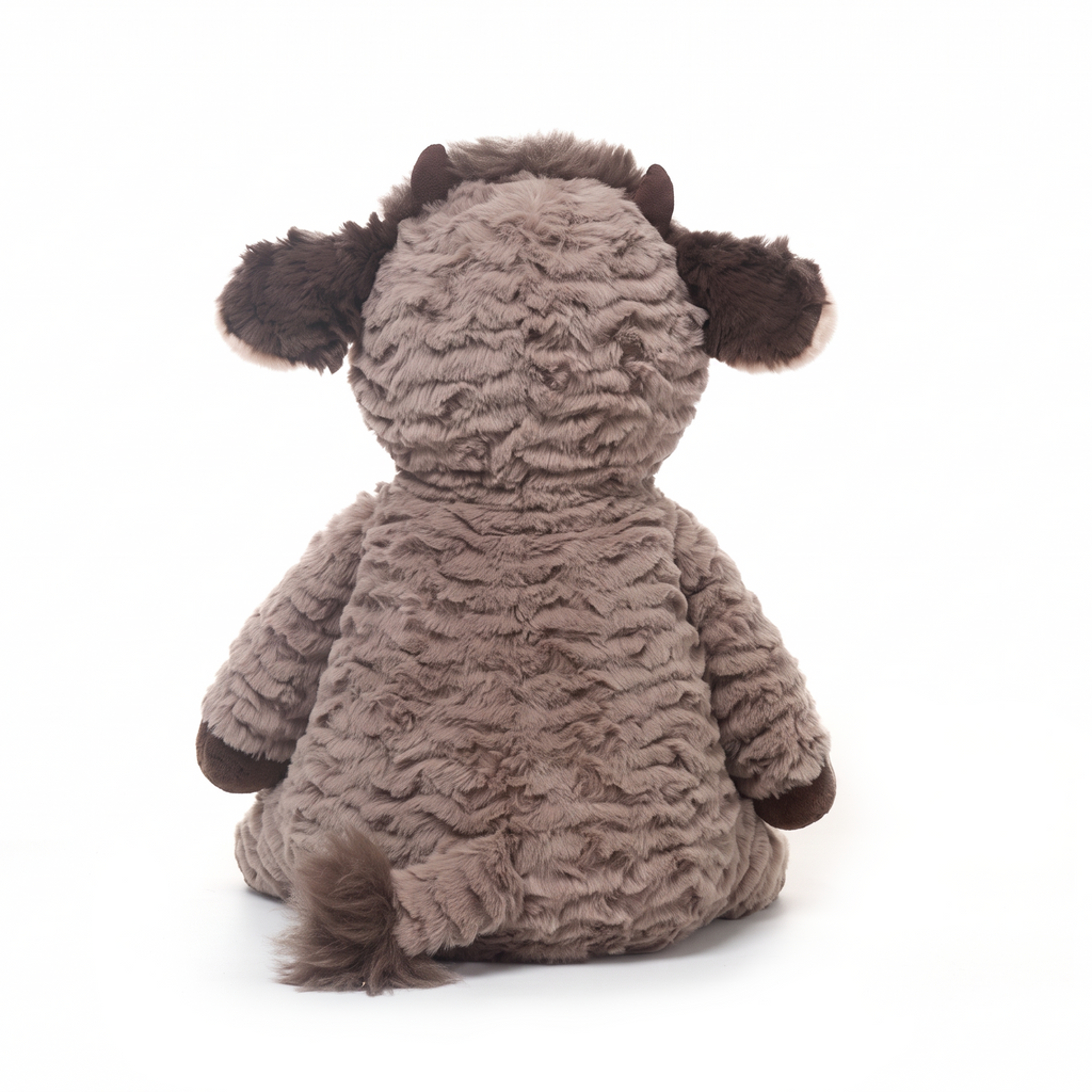 Cody Cow plush stuffed animal toy, back view