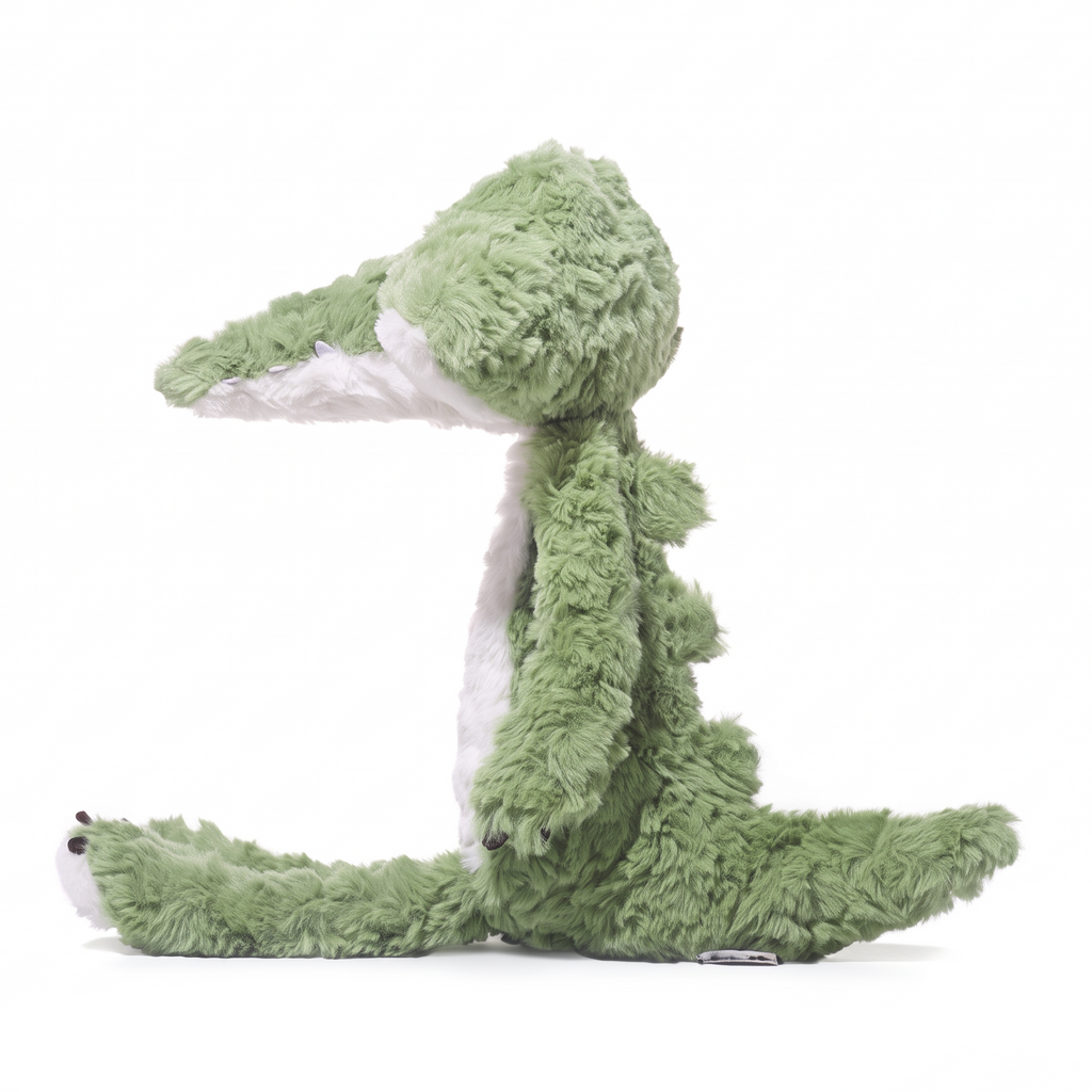 Cordy Crocodile plush stuffed animal toy, side view