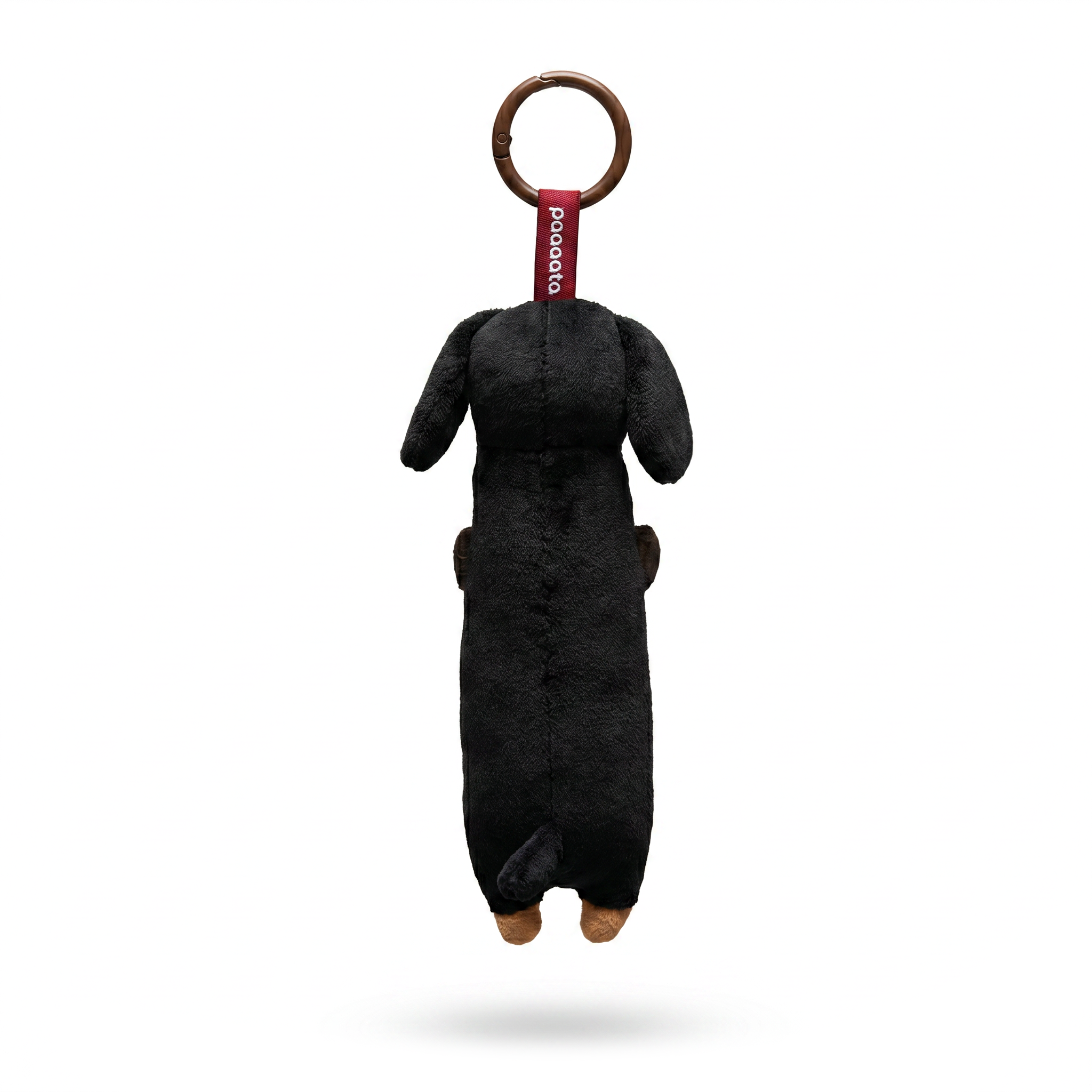 Dachshund Keychain plush stuffed animal toy, PP cotton plush, back view