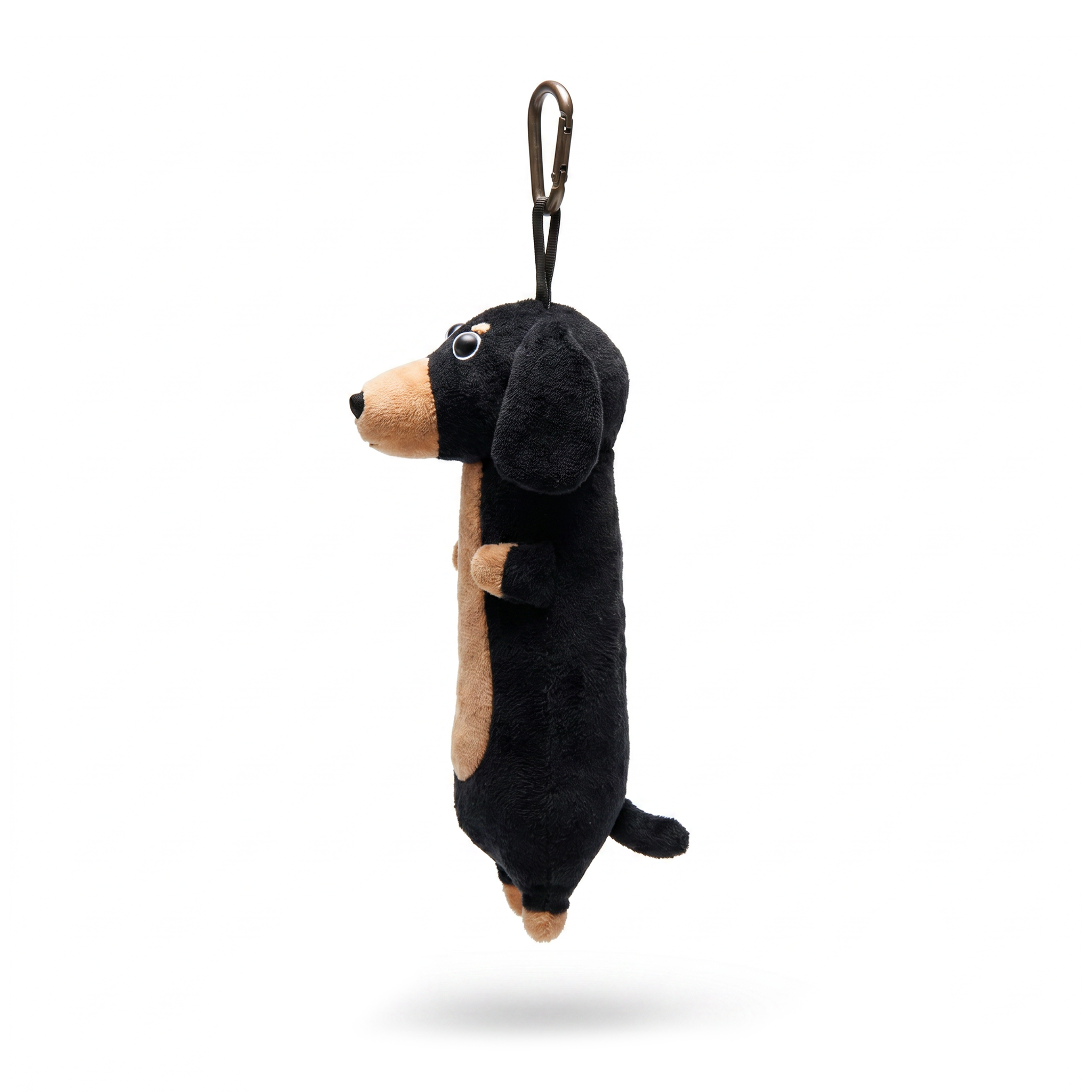 Dachshund Keychain plush stuffed animal toy, PP cotton plush, right view