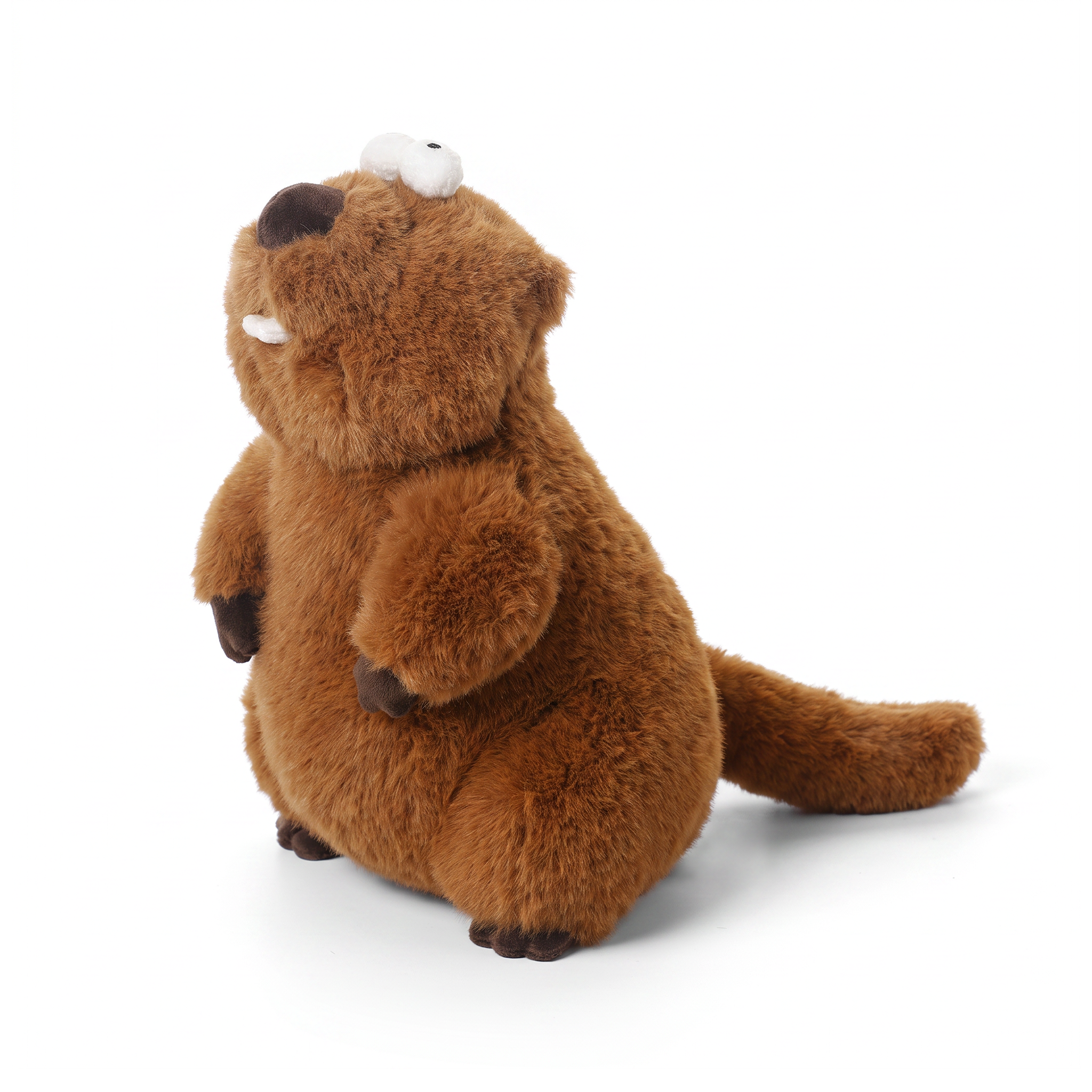 Dan Marmot plush stuffed animal toy, side view