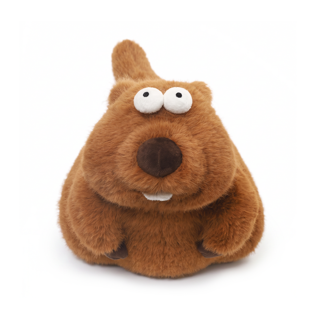 Dan Marmot plush stuffed animal toy, front view