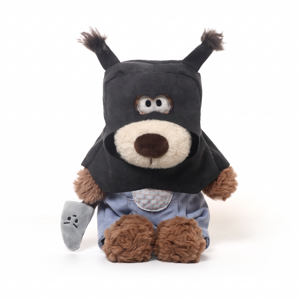 Dave Dog plush stuffed animal toy, front view