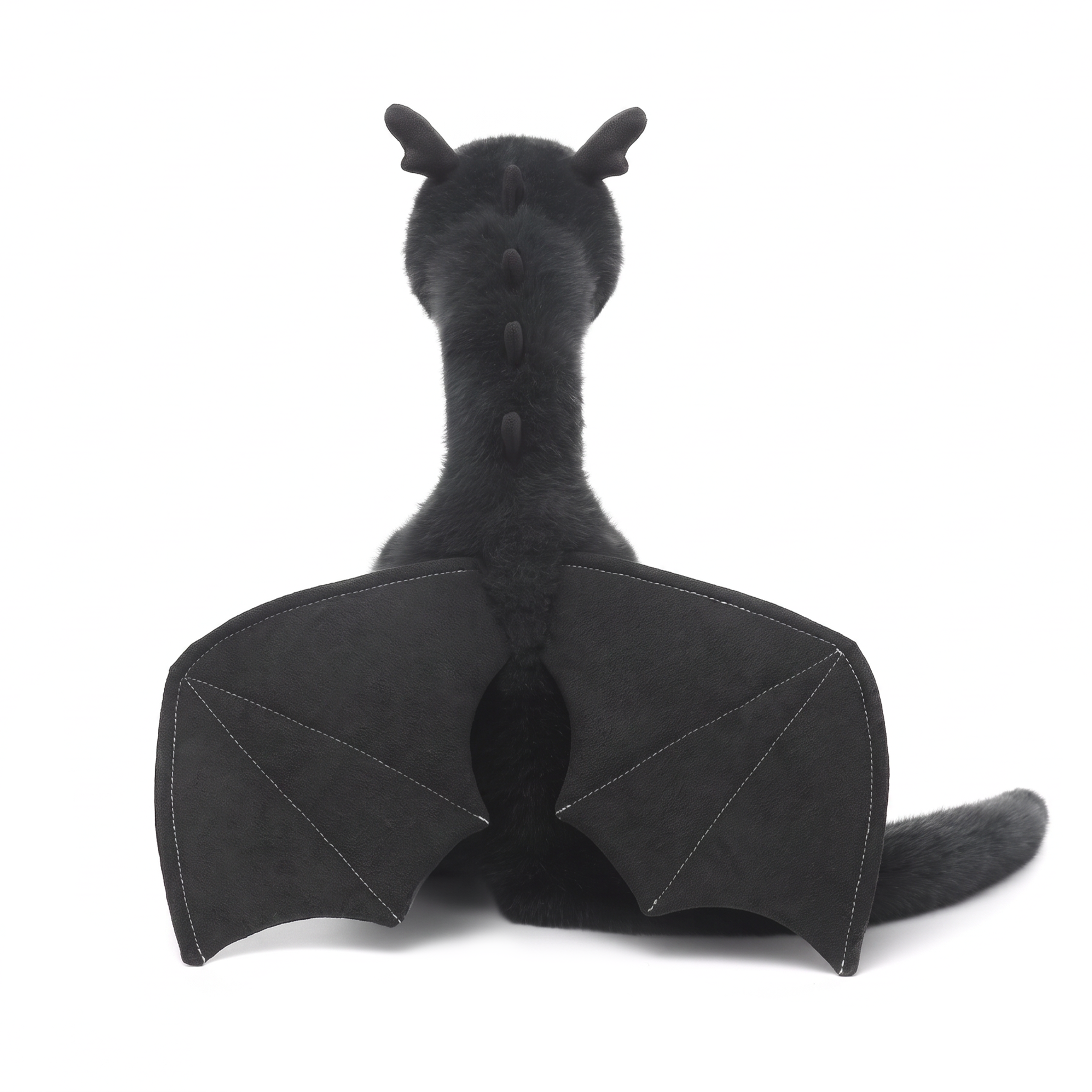 Dax Dragon plush stuffed animal toy, back view