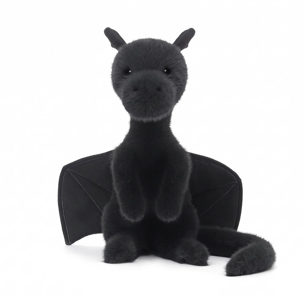 Dax Dragon plush stuffed animal toy, front view