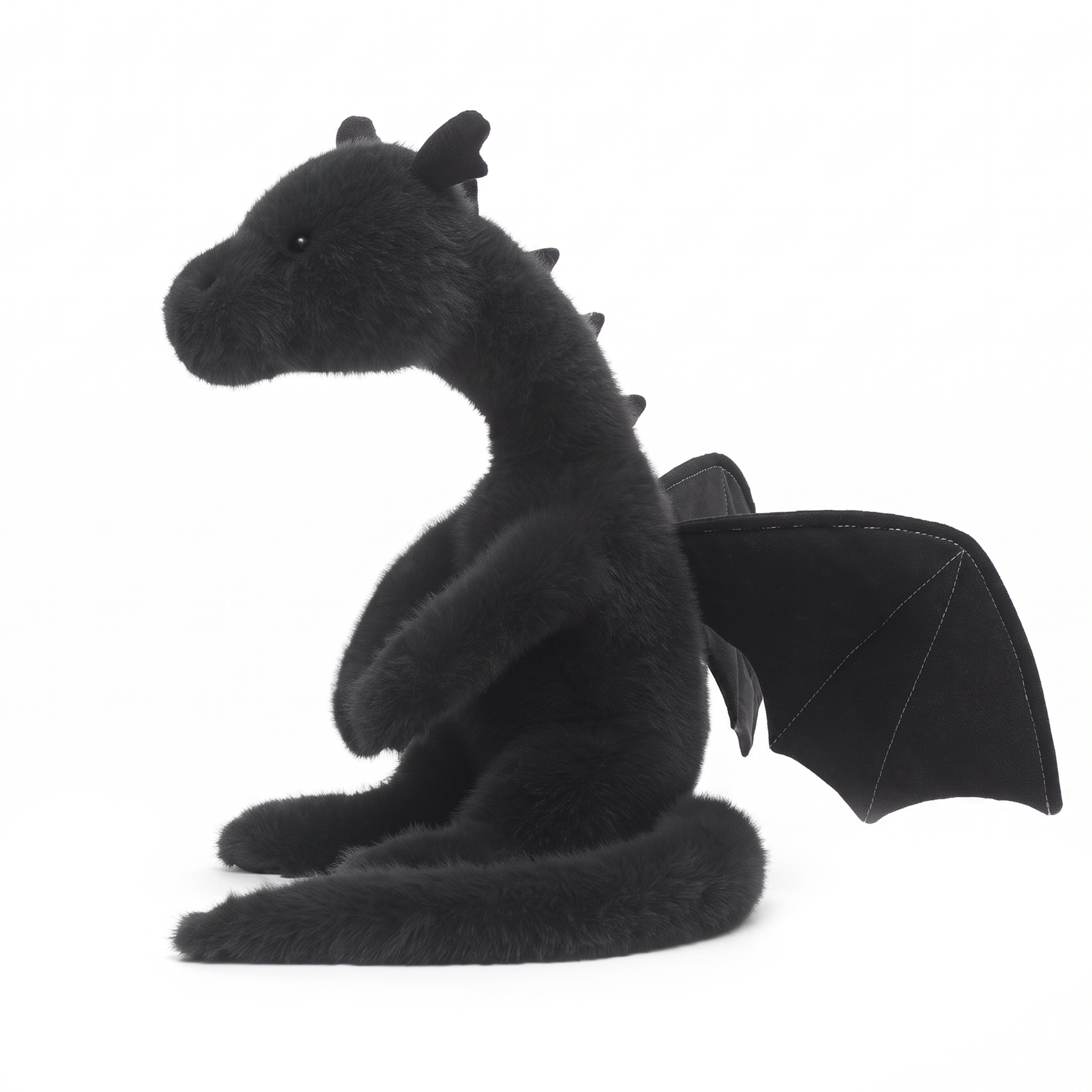 Dax Dragon plush stuffed animal toy, side view