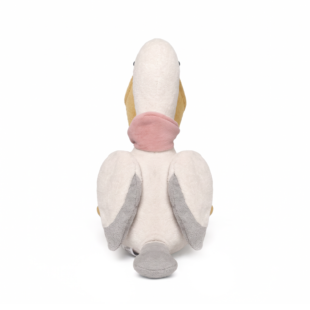 Dom Pelican plush stuffed animal toy, back view