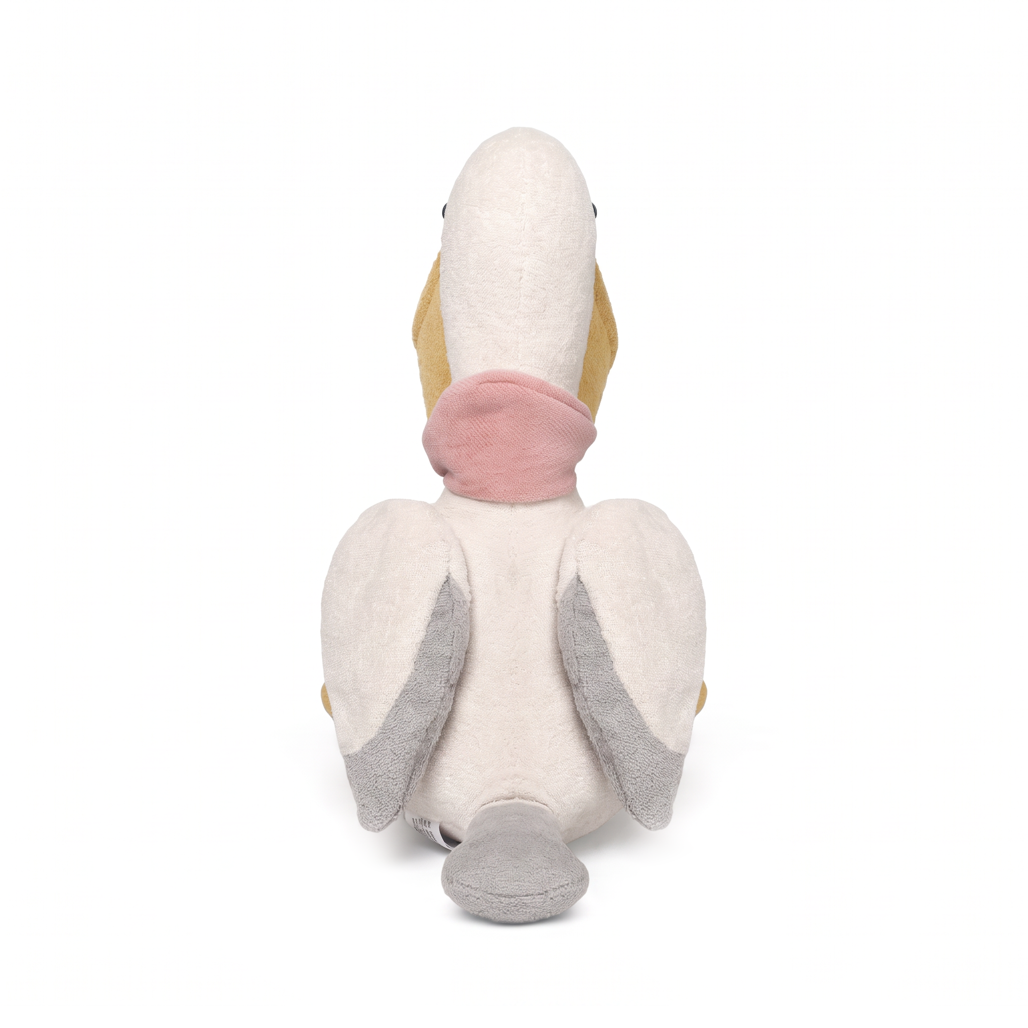 Dom Pelican plush stuffed animal toy, back view