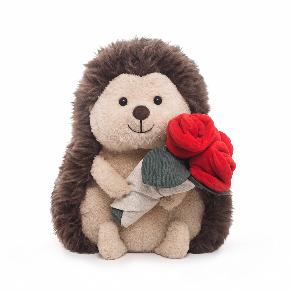 Herbbie Hedgehog plush stuffed animal toy, front view