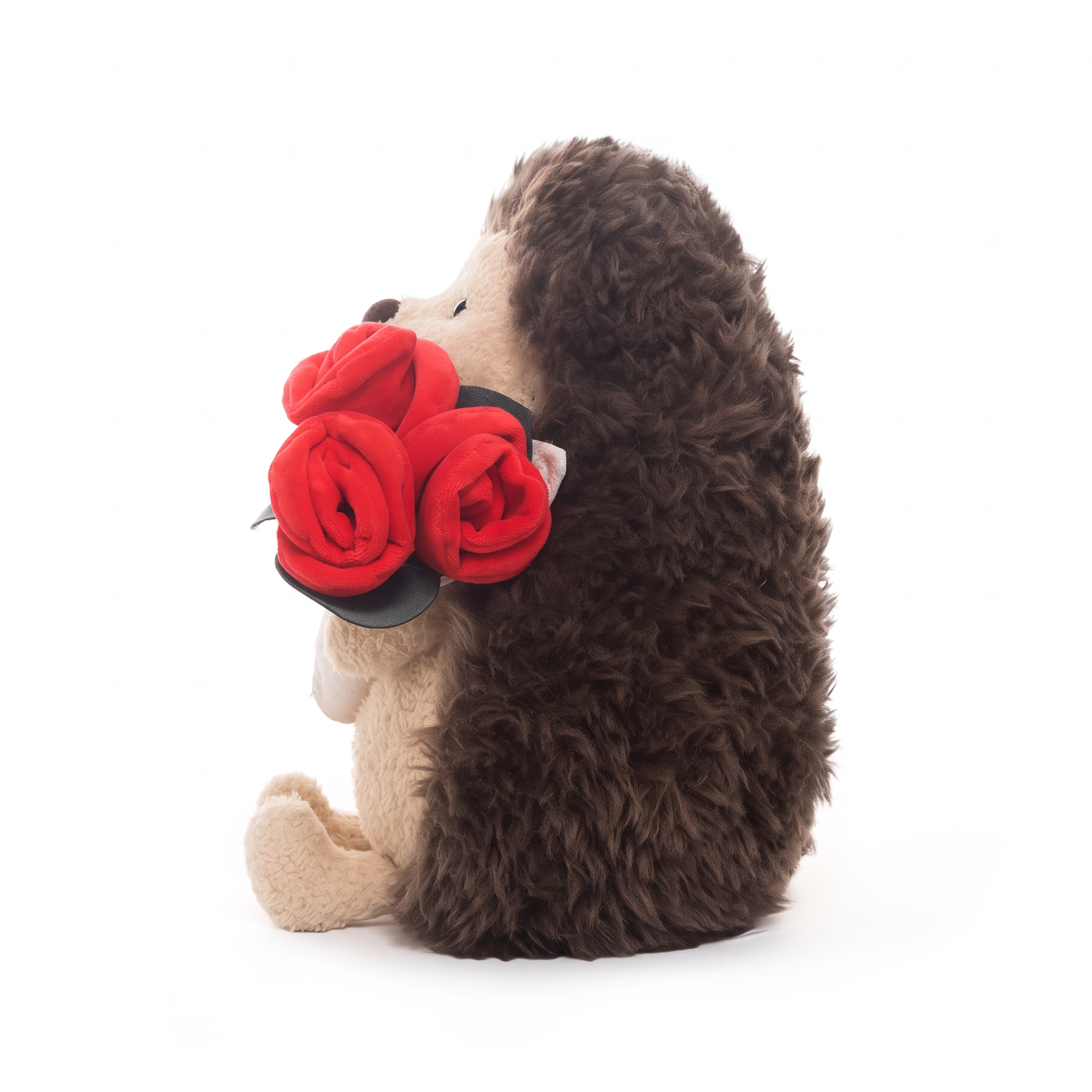 Herbbie Hedgehog plush stuffed animal toy, side view