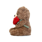 Waffle Bear with Rose