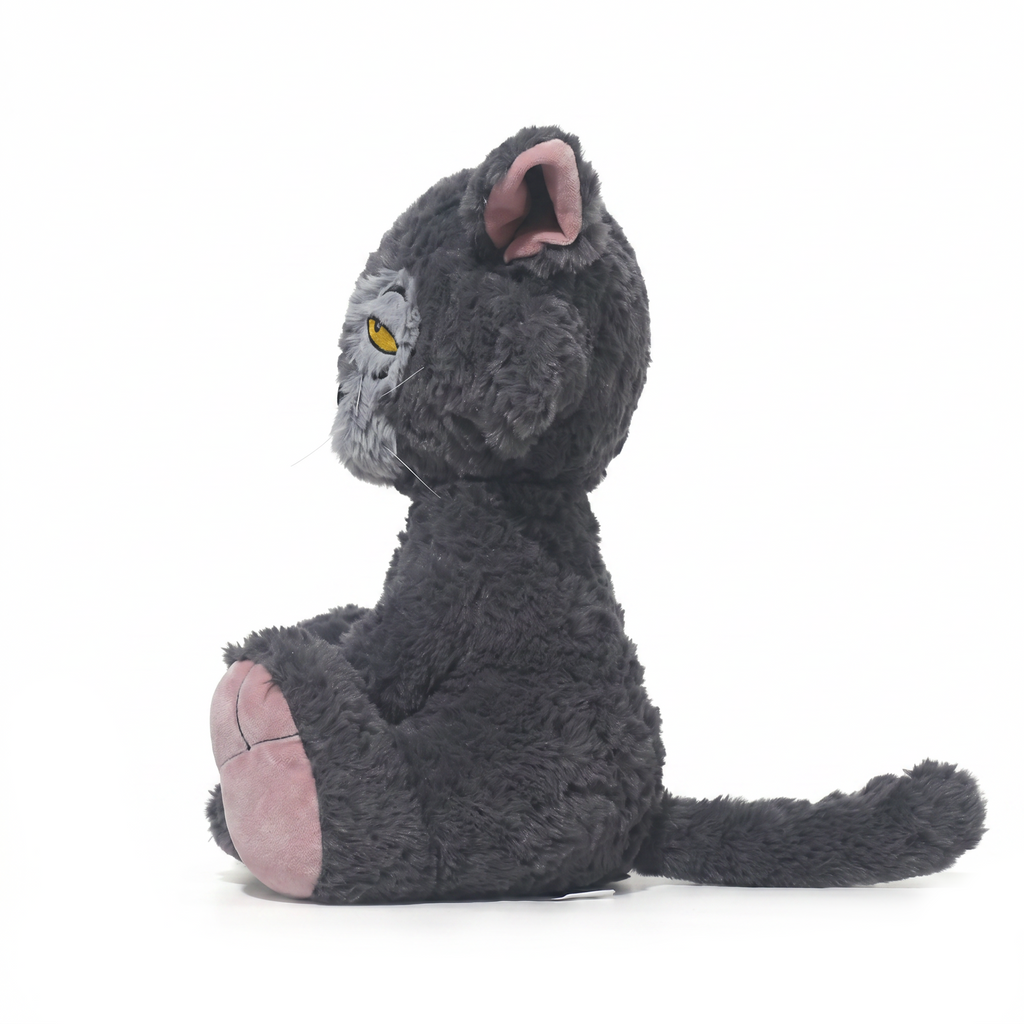 Jeremy Cat plush stuffed animal toy, 12.6", PP cotton plush, right side view