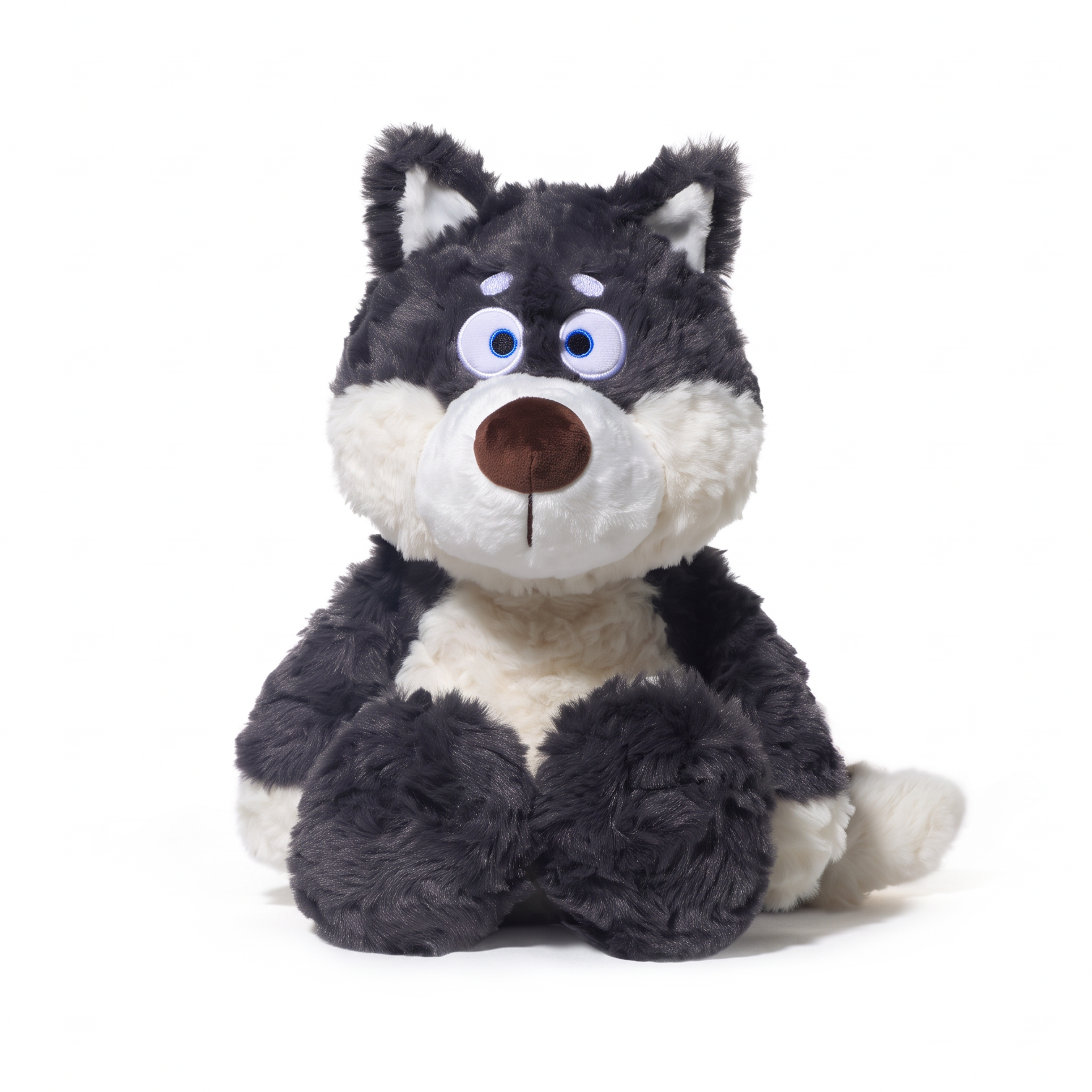 Kevin Husky plush stuffed animal toy, front view