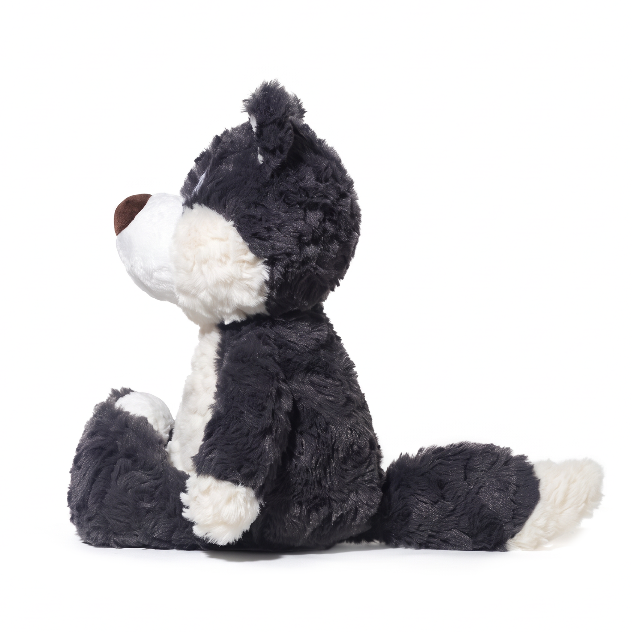 Kevin Husky plush stuffed animal toy, side view