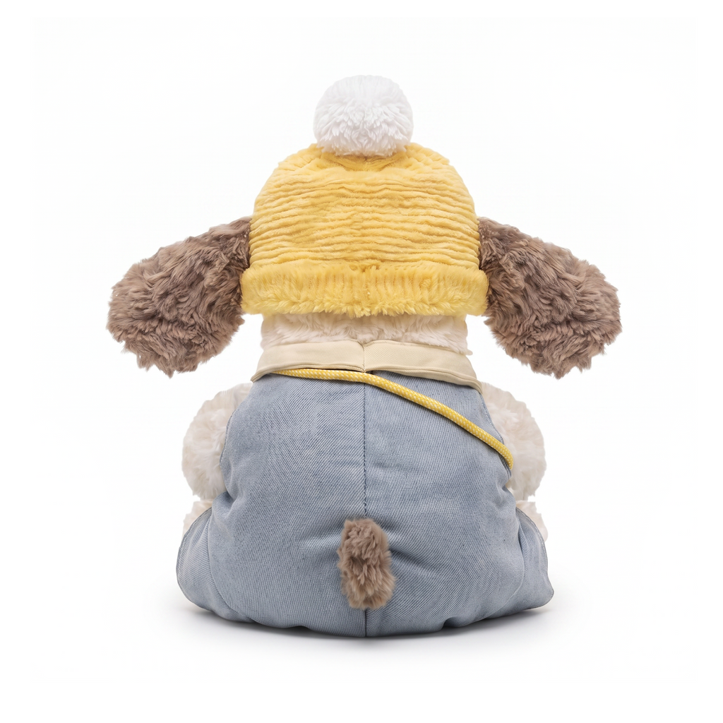 Lubby Dog plush stuffed animal toy, back view