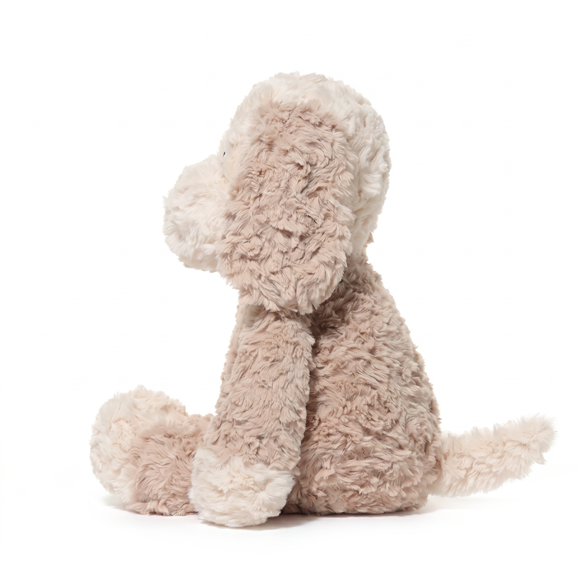 Marki Dog plush stuffed animal toy, side view