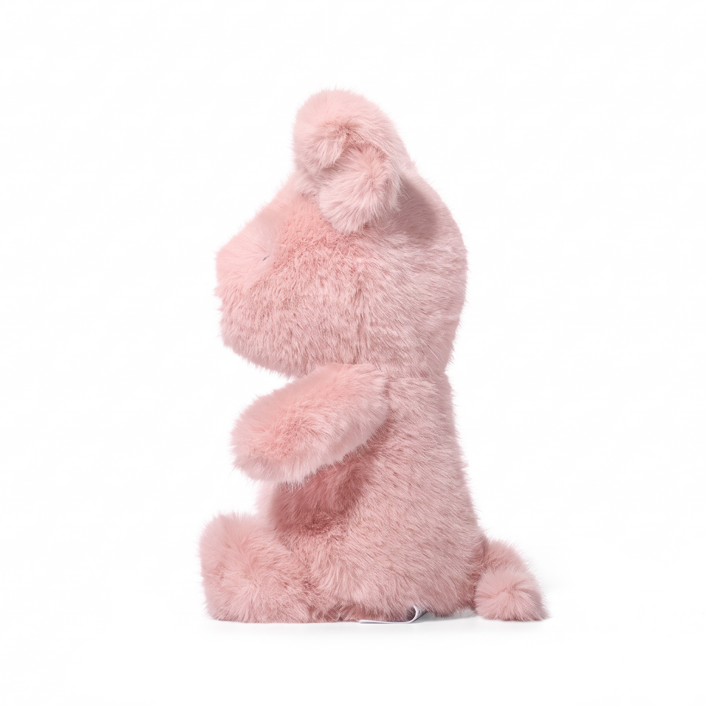 Megan Pig plush stuffed animal toy, side view