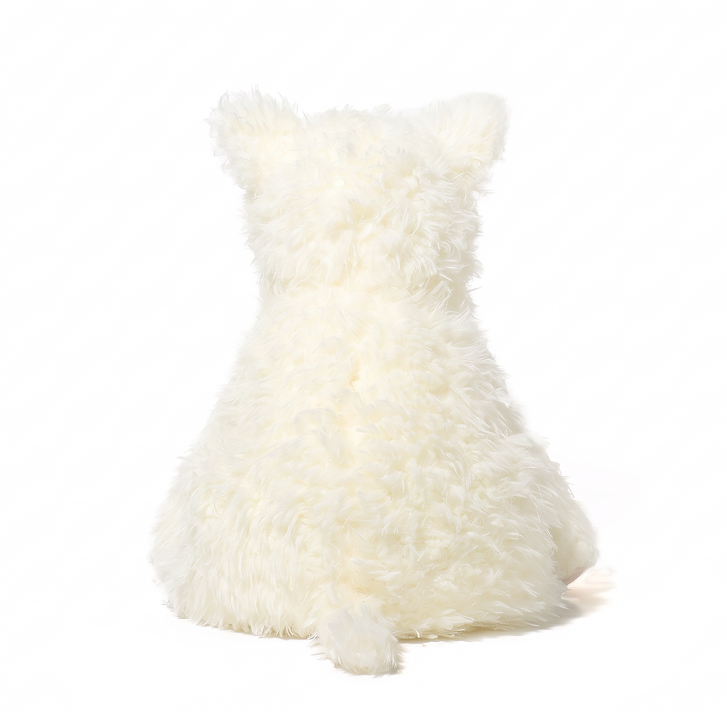 Mia Dog plush stuffed animal toy, back view
