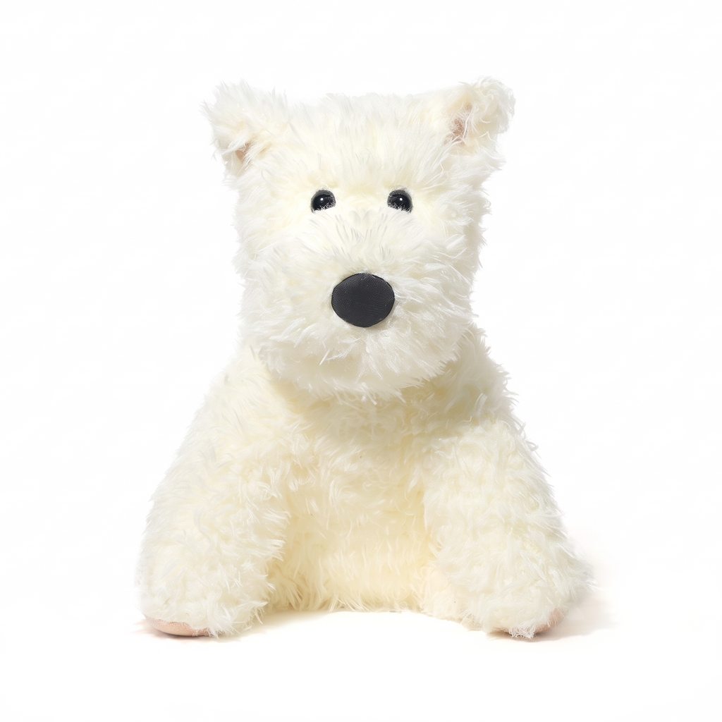 Mia Dog plush stuffed animal toy, front view