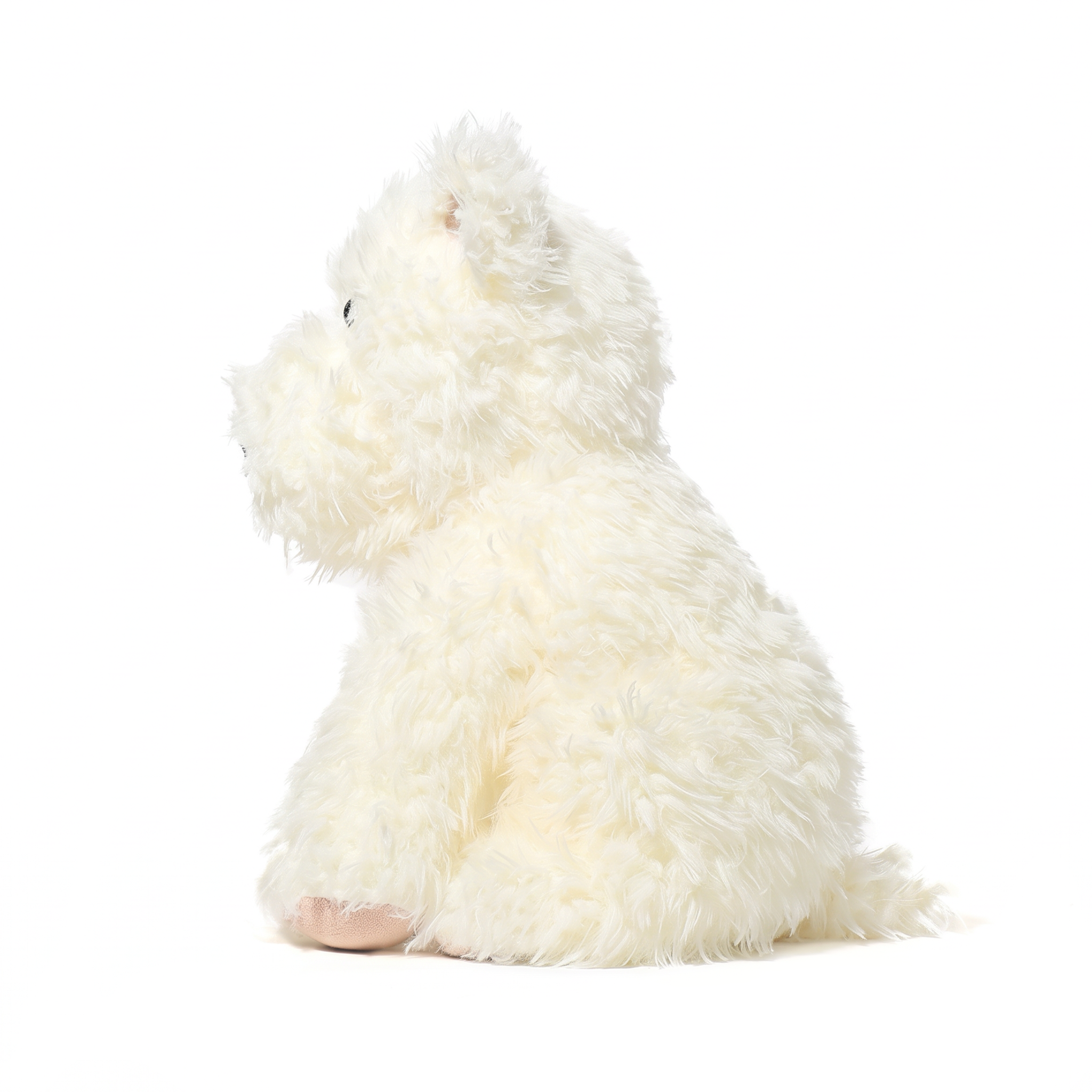 Mia Dog plush stuffed animal toy, side view