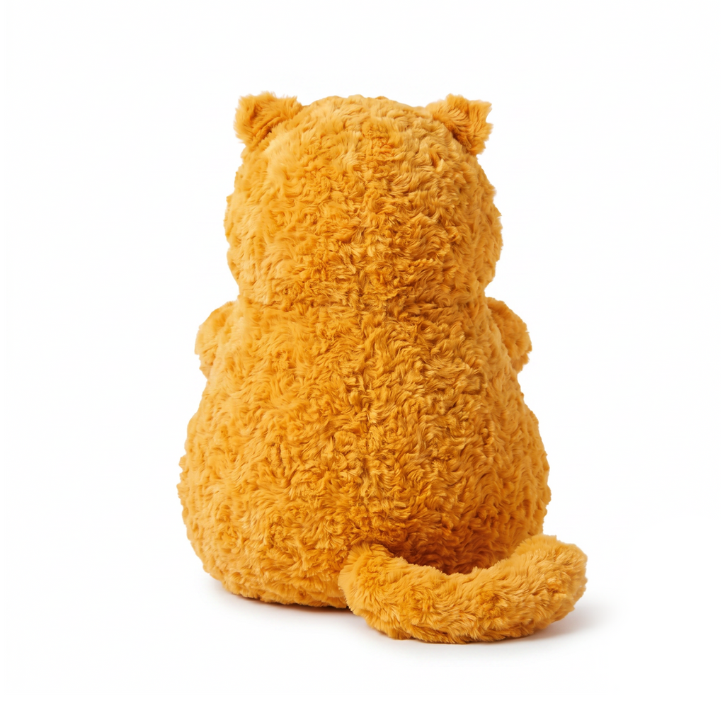 Newton Cat plush stuffed animal toy, 15.7", PP cotton plush, back view