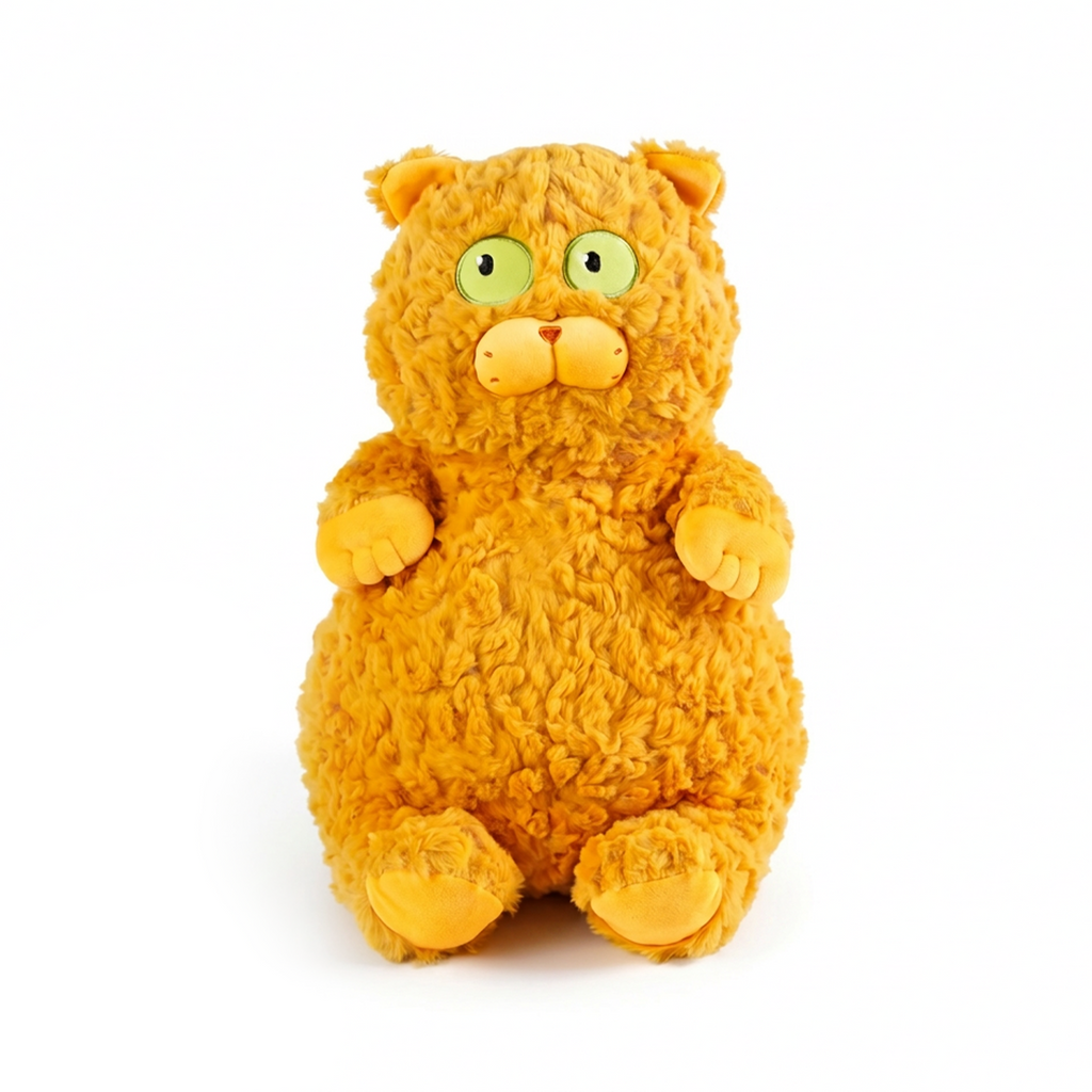 Newton Cat plush stuffed animal toy, 15.7", PP cotton plush, front view