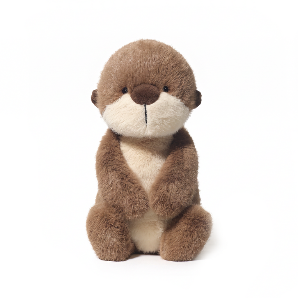 Obi Otter plush stuffed animal toy, front view