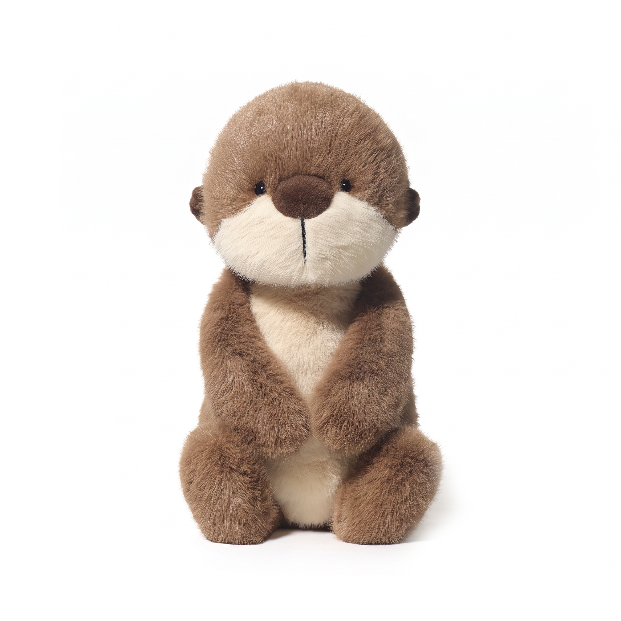 Obi Otter plush stuffed animal toy, front view