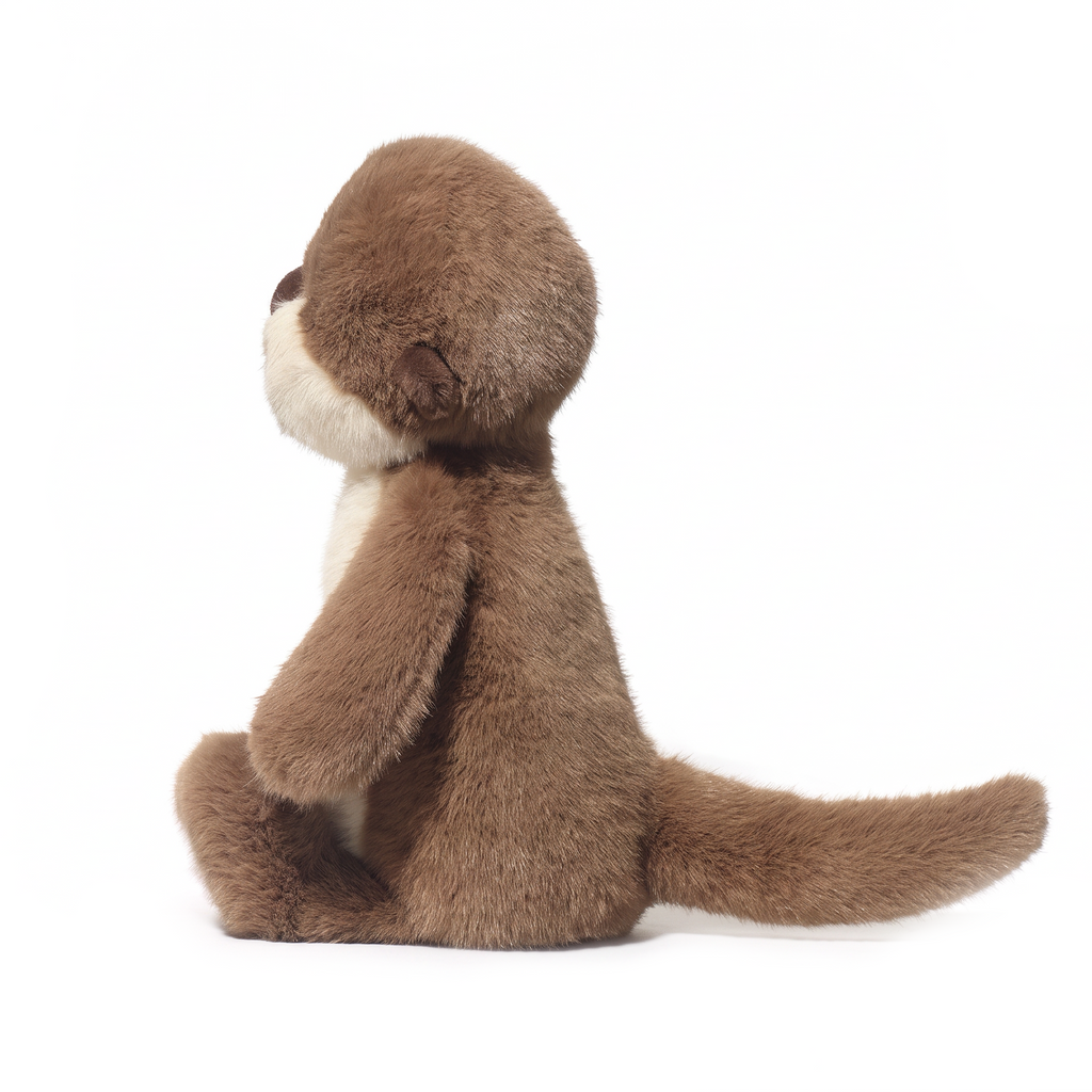 Obi Otter plush stuffed animal toy, side view