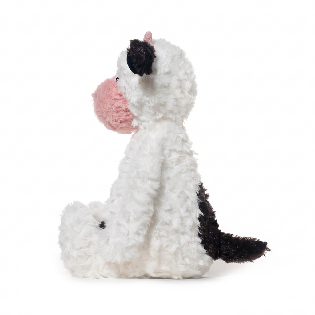 Papi Cow plush stuffed animal toy, side view