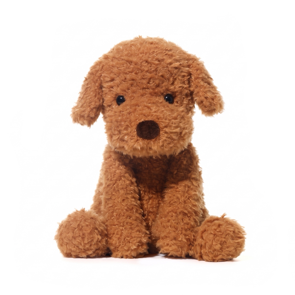 Pudding Dog plush stuffed animal toy, front view