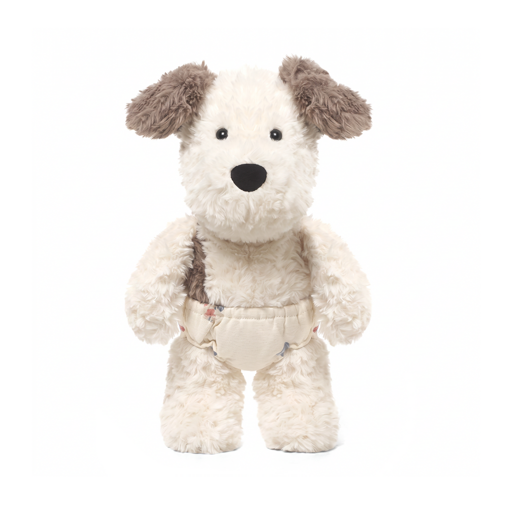 Ronny Dog plush stuffed animal toy, front view