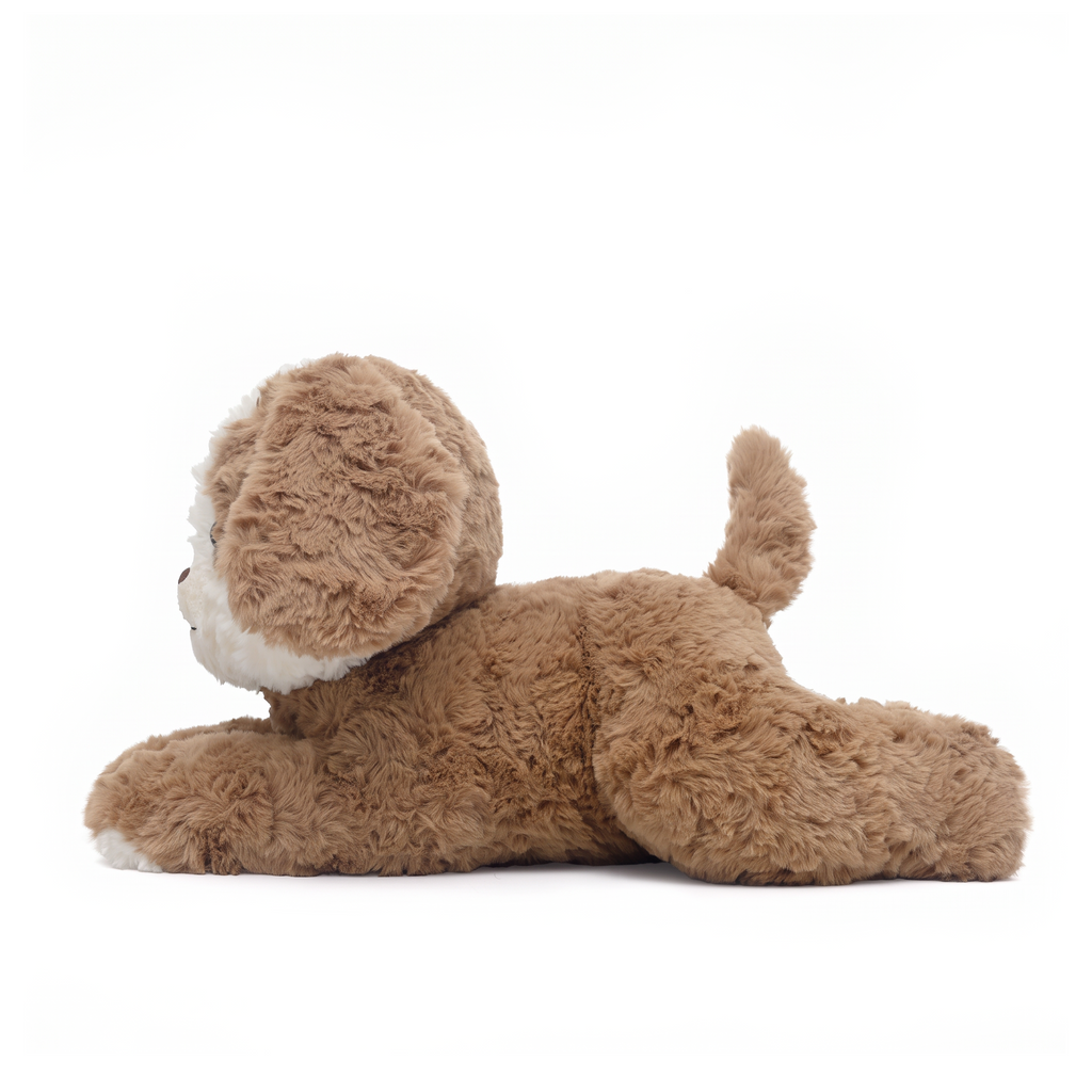 Timi Dog plush stuffed animal toy, side view