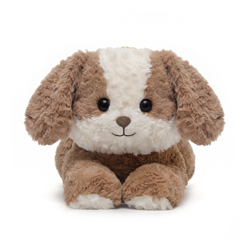 Timi Dog plush stuffed animal toy, front view