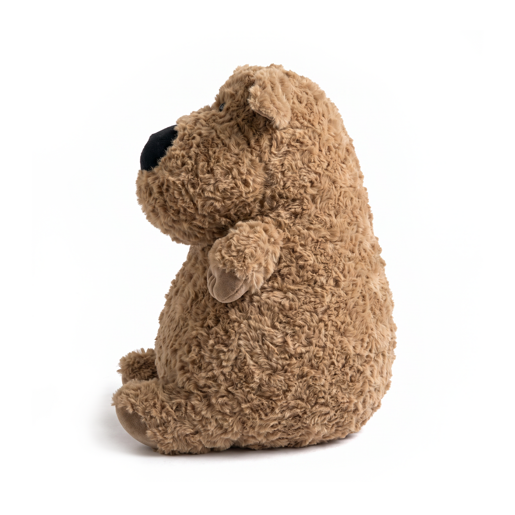 Tommy Dog plush stuffed animal toy, side view