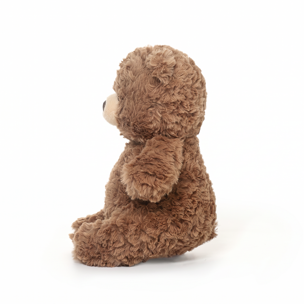 Waffle Bear plush stuffed animal toy, 11.8", PP cotton plush, right side view