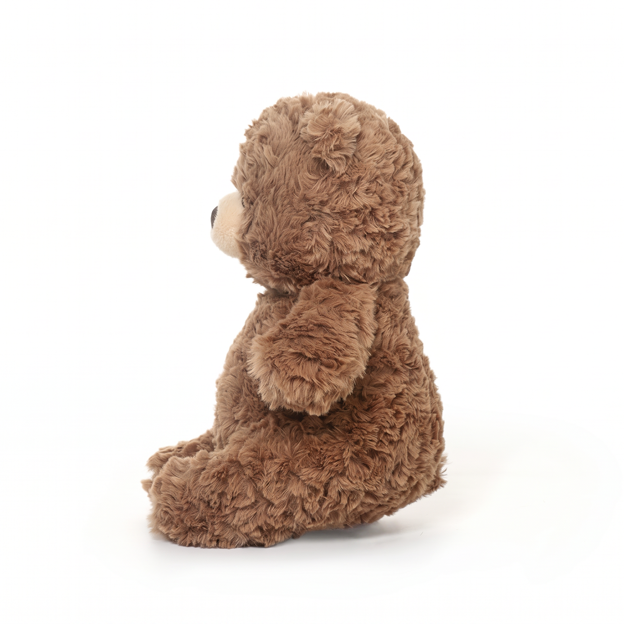 Waffle Bear plush stuffed animal toy, 11.8", PP cotton plush, right side view