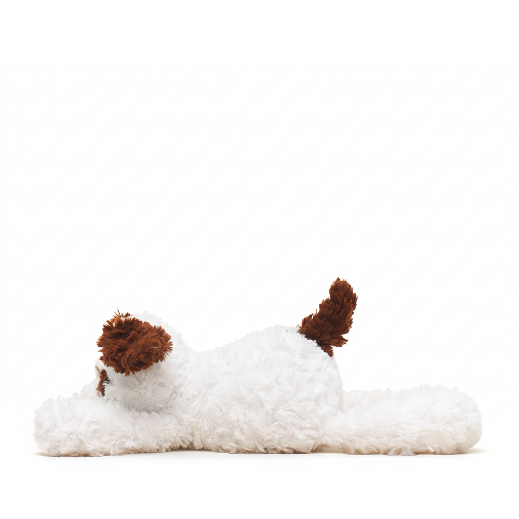 Yoki Dog plush stuffed animal toy, side view