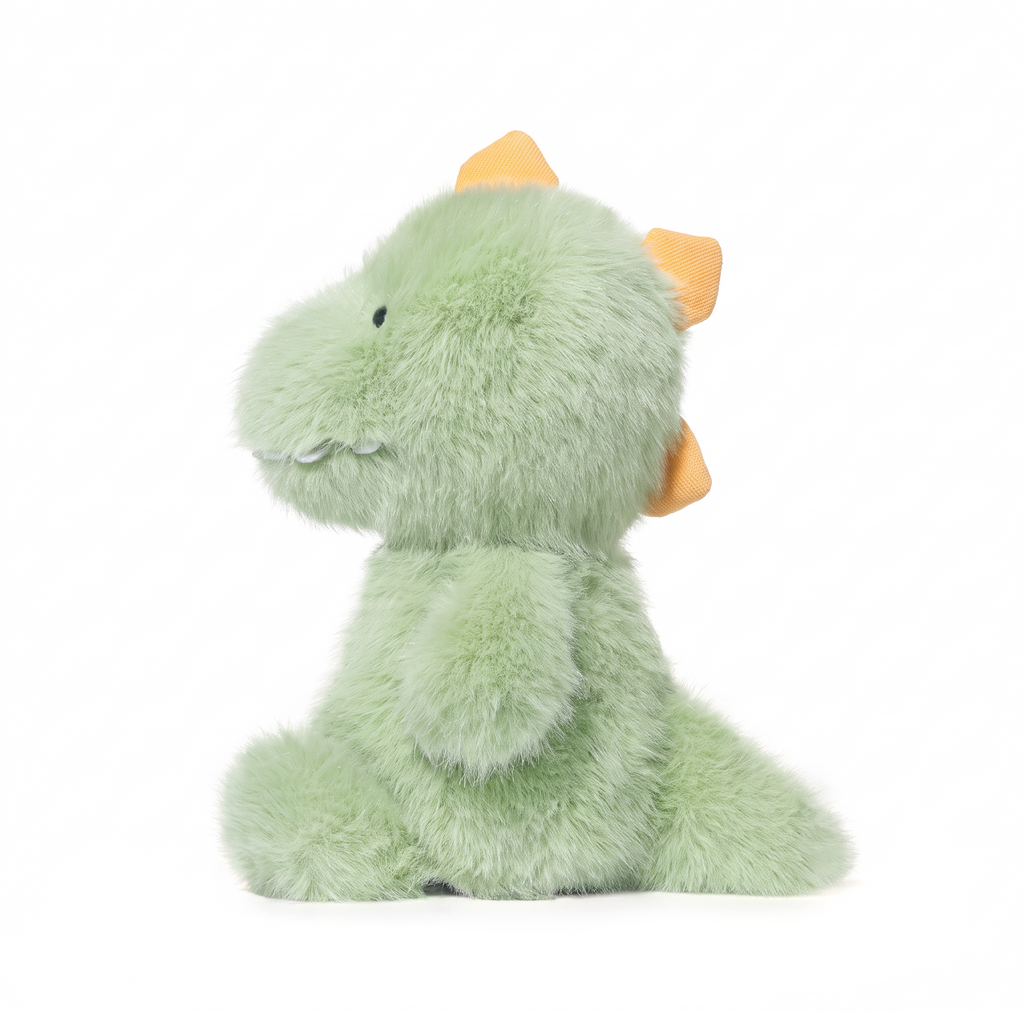 Baby Denny Dinosaur plush stuffed animal toy, side view