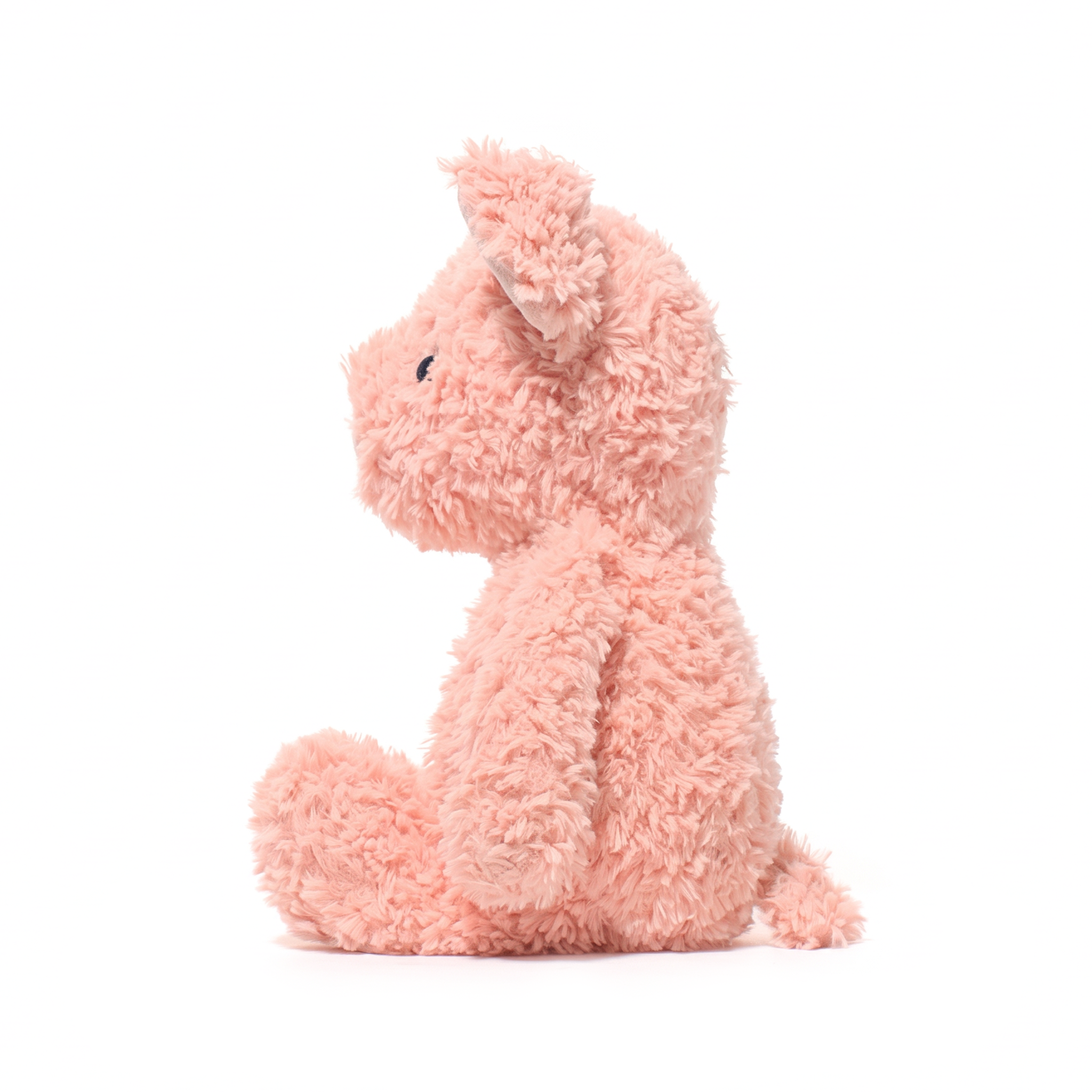 Benny Pig plush stuffed animal toy, side view