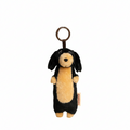 Black and Tan Long-haired Dachshund Charm