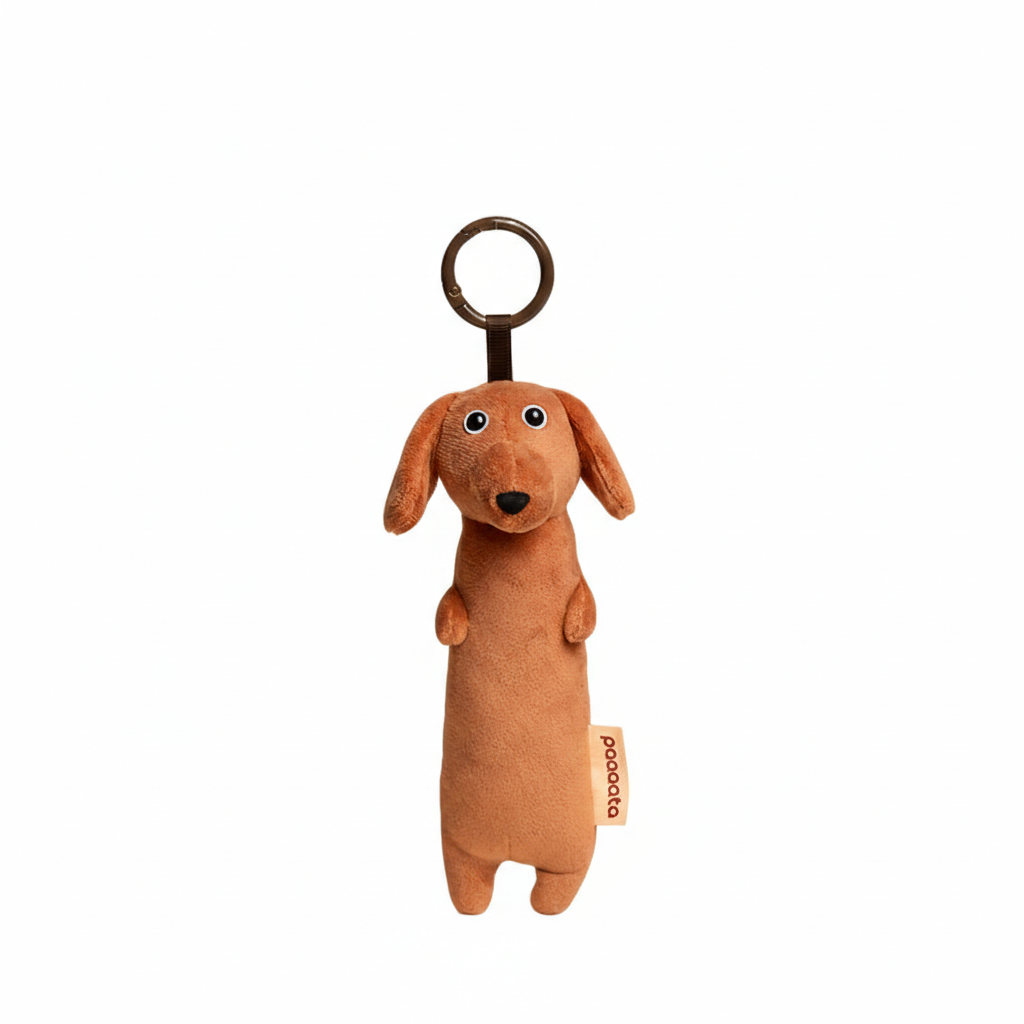 Black and Tan Long-haired Dachshund Charm
