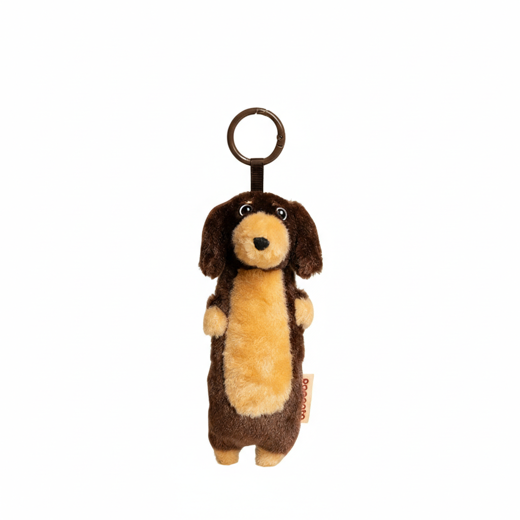 Black and Tan Long-haired Dachshund Charm